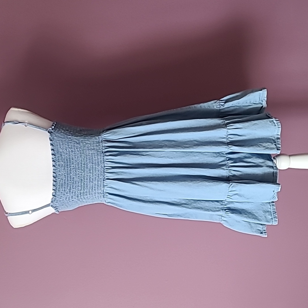 Japna Chambray Sweetheart Fit & Flare Dress - Picture 3 of 9
